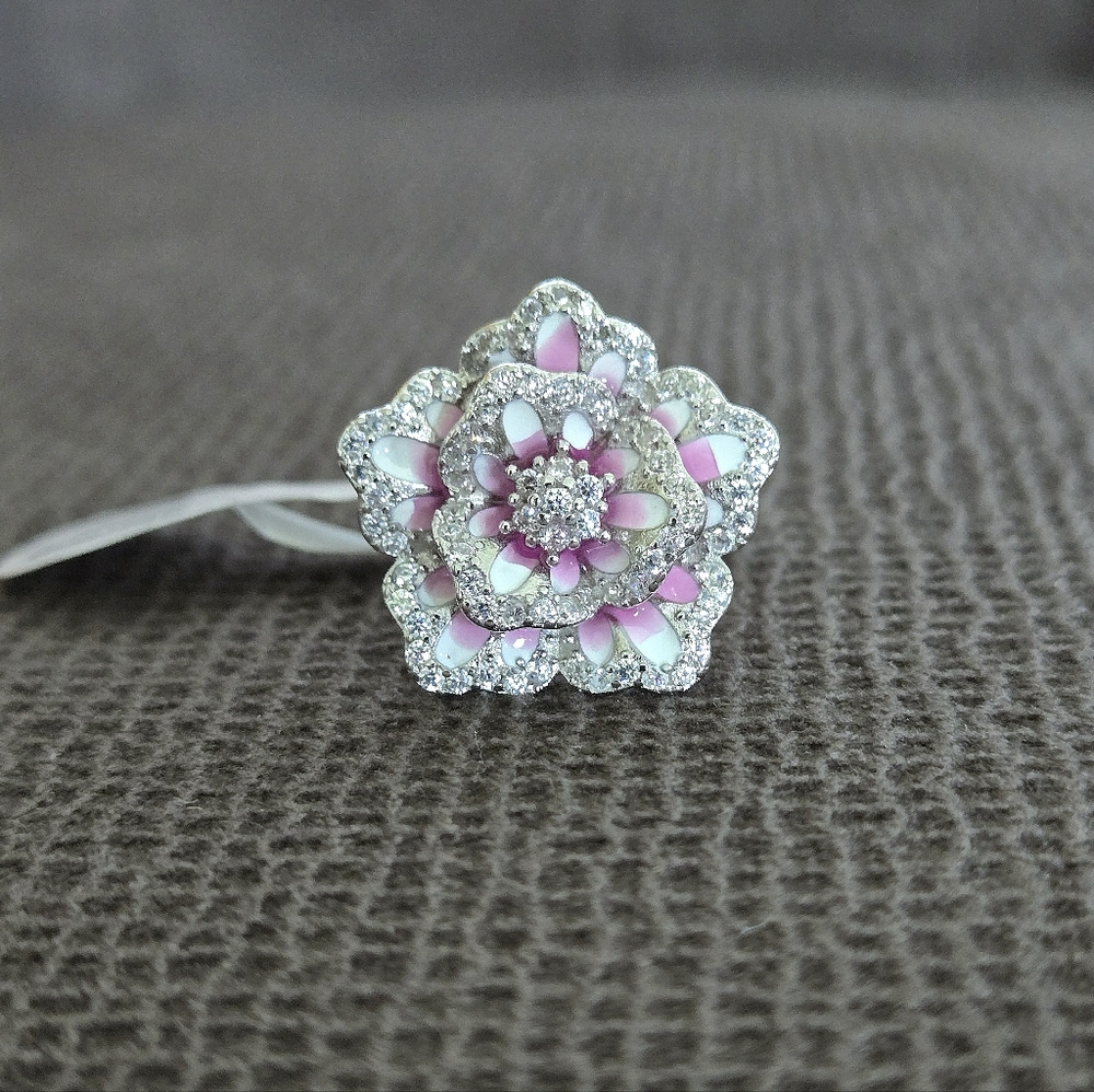 Cote d' Argent Enamel Flower🌸 Ring💍 - NWT - Picture 15 of 16